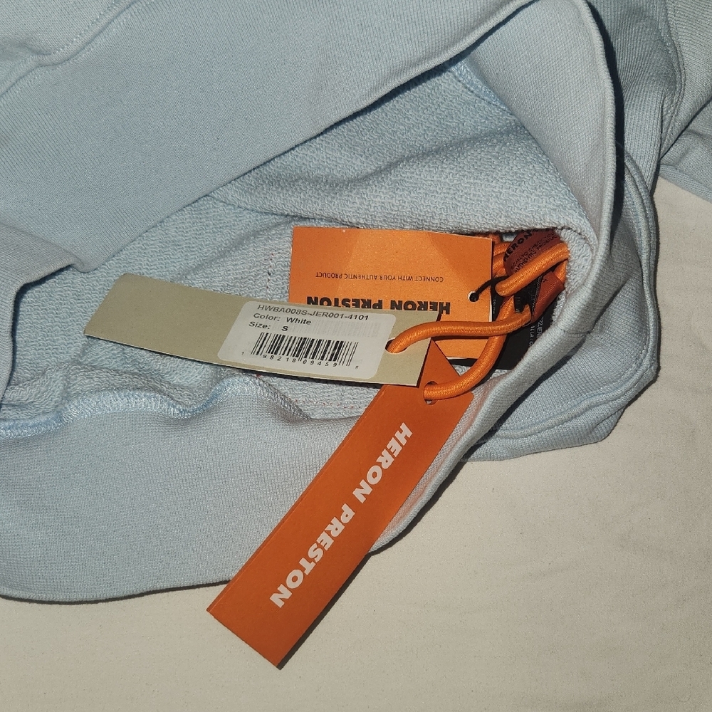 Heron Preston Sky Blue Cropped Sweatshirt - Picture 6 of 8